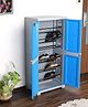 Cello Novelty Big Plastic Shoe Rack With Lock Grey & Blue
