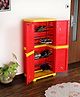 Cello Novelty Big Plastic Shoe Rack With Lock Red & Yellow