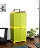Cello Novelty Big Plastic 2 Door Cupboard , Green and Yellow