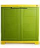 Cello Novelty Compact Plastic 2 Door Cupboard With Shelf Green & Yellow