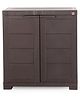 Cello Novelty Compact Plastic 2 Door Cupboard With Shelf, Brown