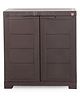 Cello Novelty Compact Plastic 2 Door Cupboard With Shelf, M Brown