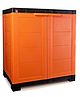 Cello Novelty Compact Plastic 2 Door Cupboard With Shelf, Orange and Brown