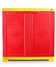 Cello Novelty Compact Plastic 2 Door Cupboard With Shelf, Red and Yellow