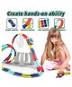 SVE 145 Pieces Race Track Toys for Kids Boys Flexible Changeable Magic Car Tracks Playset Birthday Gifts Vehicle Toys - Multicolor