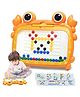 Magnetic Dot Board: Portable Crab Animal Shapes for Creative Fun - Orange