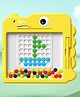 SVE Magnetic Drawing Board for Toddlers Colorful Magnet Beads Drawing Board with Cards and Pens Montessori Educational Preschool Toy for Boys Girls Over 3 Years Old - Yellow