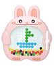 SVE Cartoon Bunny Shaped Magnetic Dot Drawing Board Kid Funny Doodle Board with Beads Educational Toy - Pink