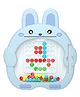 SVE Cartoon Bunny Shaped Magnetic Dot Drawing Board Kid Funny Doodle Board with Beads Educational Toy - Blue
