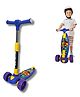 SVE B&C Kick Scooter for Kids Ages 3-8, 3 Wheel Scooter for Kids with Adjustable Height, Folding Kids Scooter with Led Light Wheels Rear Brak Extra Wide Deck Outdoor Activities for Boys/girls - Purple