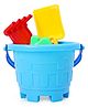 SVE Sand Game Castle Building Plastic Beach Toy Set Pack of 5 Pcs - Multicolour