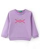 UCB Cotton Knit Full Sleeves Sweatshirt Text Print - Purple