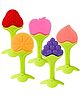 Sparkle Joy Baby Silicone Fruit Teether Combo Pack Of 5 Non Toxic BPA Free Teething Toys - Multicolor