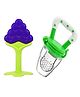 Sparkle Joy Baby Silicone Fruit Teether & Fruit Feeder Combo Pack Of 2 - Multicolor