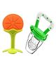 Sparkle Joy Baby Silicone Fruit Teether & Fruit Feeder Combo Pack Of 2 - Multicolor
