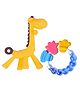 Sparkle Joy Silicone Combo Of Giraffe Shape & Rattle Handle Teethers - Multicolor