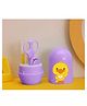 Sparkle joy 4 in 1 Baby Nail Clipper kit with Cute Case Nail Clipper Scissors Tweezers & Baby Nail File Set for Kids - Purple