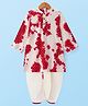 Babyhug Cambric Full Sleeves Foil Printed With Tie & Dye Kurta Dhoti Set - Red