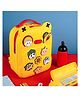 Flaze  Backpack Kawaii Jolly Yellow Backpack With DIY Pattern Patch Adjustable Straps Bag Premium Modern Design Bags Bag Height - 14 Inches
