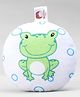 Bath Sponge with Frog Print - Green & White