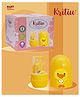 Kritiu 4 in 1 Baby Nail Clipper kit with Cute Case Nail Clipper Scissors Tweezers & Baby Nail File Set for Kids Grooming Kit Print May Vary- Yellow