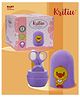 Kritiu 4 in 1 Baby Nail Clipper kit with Cute Case Nail Clipper Scissors Tweezers & Baby Nail File Set for Kids Grooming Kit Print May Vary - Purple