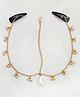 Lime By Manika Dangling Pearls Detailed Headchain - Off White & Golden