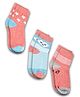 DOLLAR Pack Of 3 Star Printed  & Striped Cotton Socks - Multi Colour