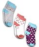 DOLLAR Pack Of 3 Dots Printed And Striped Cotton Socks - Multi Colour