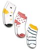 DOLLAR Pack Of 3 Dots Printed  & Striped Cotton Socks - Multi Colour