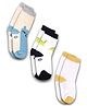 DOLLAR Pack of 3 Striped And Animals  Printed Cotton Socks - Multi Colour