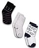 DOLLAR Pack of 3  Striped & Animals Printed Cotton Socks - Multi Colour