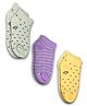 DOLLAR Pack of 3 Striped & Heart Printed Socks - Multi Colour