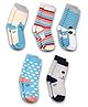 DOLLAR Pack of 5 Dots Printed And Striped  Socks - Multi Colour