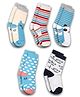 DOLLAR Pack of 5 Dots And Striped  Socks - Multi Colour