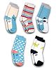 DOLLAR Pack of 5 Dots And Striped Socks - Multi Colour