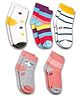DOLLAR Pack of 5 Colour Blocked & Striped Socks - Multi Colour