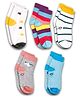 DOLLAR Pack of 5 Striped & Colour Blocked Socks - Multi Colour