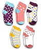 DOLLAR Pack of 5 Polka Dost & Star Printed Socks - Multi Colour