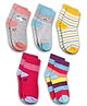 DOLLAR Pack of 5 Striped  & Colour Blocked Socks - Multi Colour
