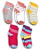 DOLLAR Pack of 5 Striped & Colour Blocked Socks - Multi Colour
