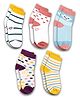 DOLLAR Pack of 5 Striped And Dots Pattern Cotton Socks - Multi Colour