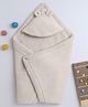 Yellow Apple Hooded Blanket cum Wrapper - Beige