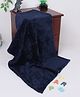 Yellow Apple Fleece Solid Baby Blanket - Navy Blue