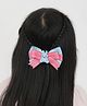 Arendelle Bow & Bunny Detailed Alligator Clip - Pink & Blue