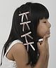 Arendelle Set of 4 Satin Silk Bow Detailed Alligator Clips - Rose Pink