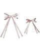 Arendelle Set of 2 Combo Of Mother Daughter Long Tail Ribbon Detailed Hair Bows - Rose Pink