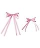 Arendelle Set of 2 Mother Daughter Coordinating Long Tail Hair Bows - Pink