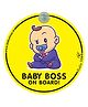 Baby Moo Baby Boss Car Safety Sign With Vacuum Suction Cup Clip Single - Black