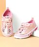Cute Walk by Babyhug Shoes Kitty Print with Velcro Closure - Pink
